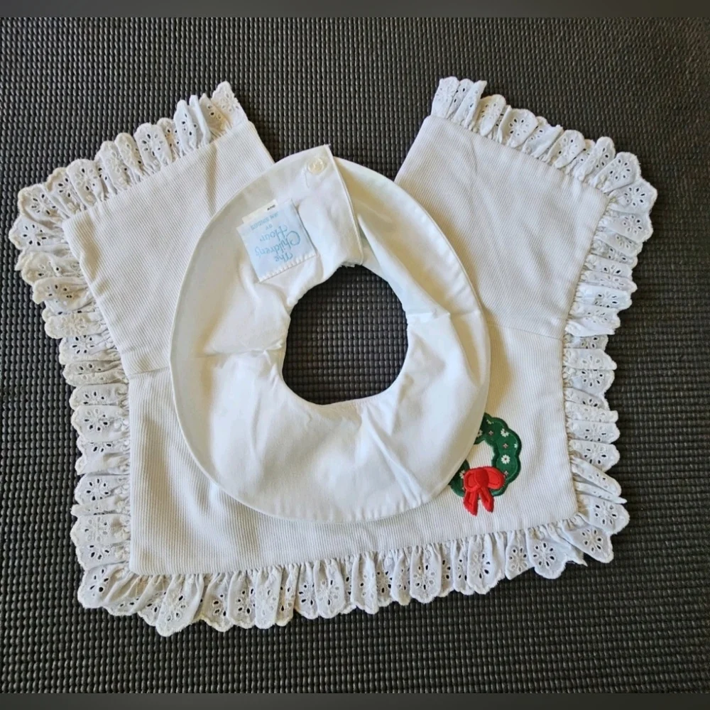 The Children's Hour By Jan Briggs Embroidered Reversible Holiday Dress Collar